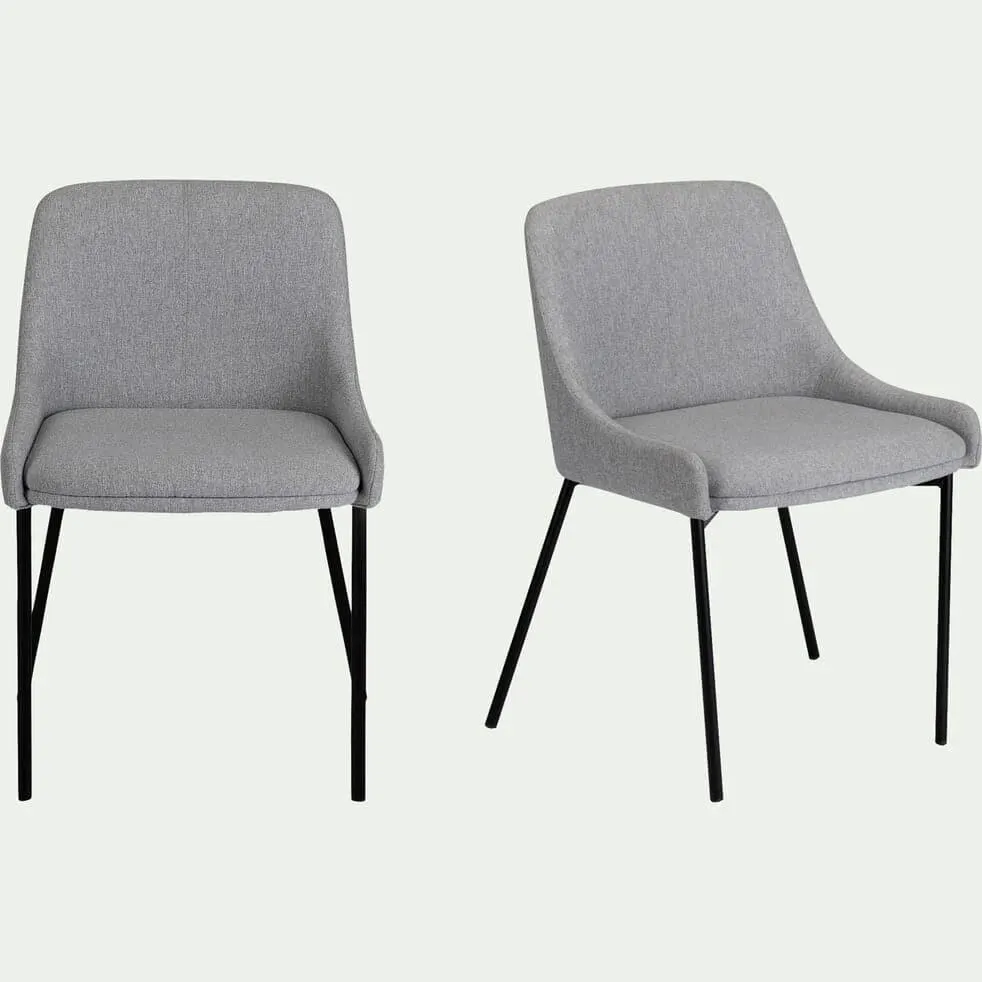 TINOU Chaise en tissu - gris borie