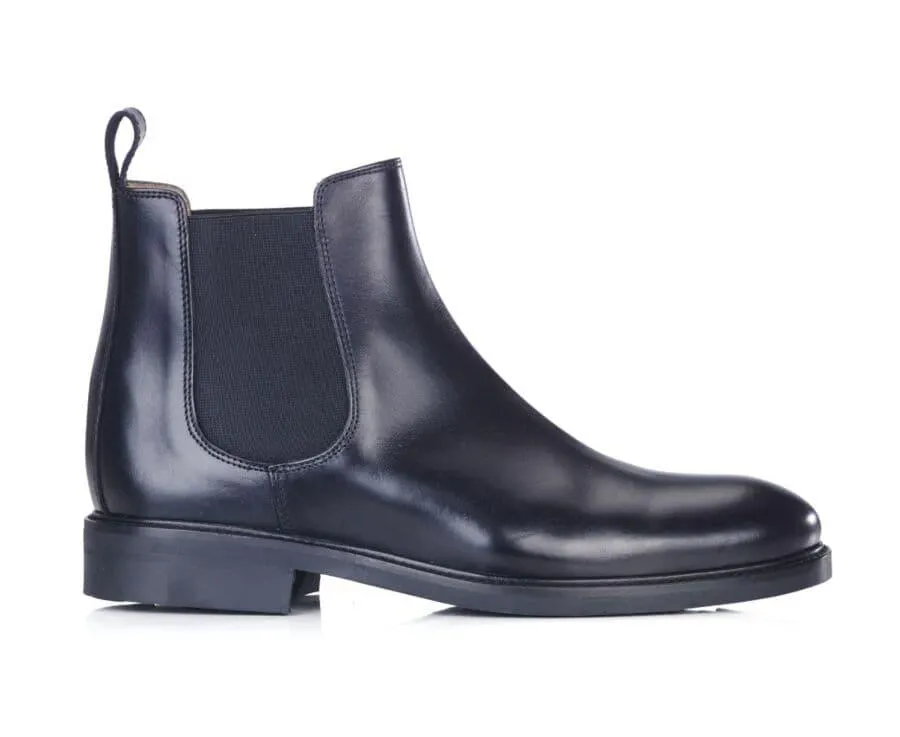 Chelsea boots cuir homme Noir - FANGLER GOMME CITY