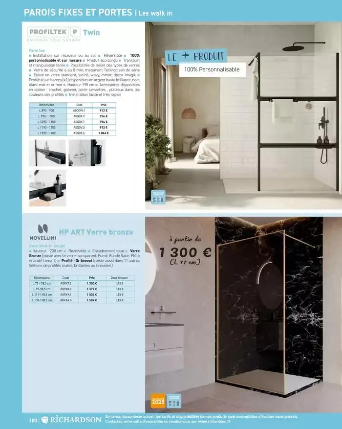 SALLE DE DE BAINS ET CARRELAGE 2025 du 11 avril au 31 décembre 2025 - Catalogue page 182