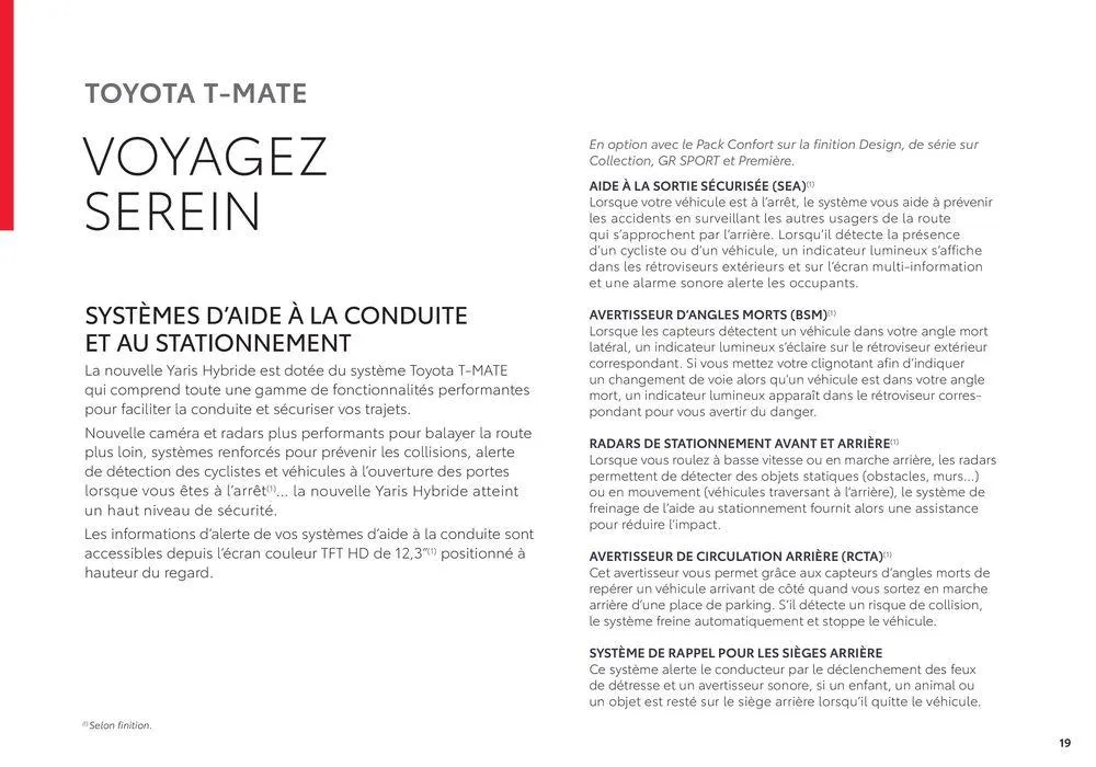 Toyota Nouvelle Yaris du 18 juin au 18 juin 2025 - Catalogue page 19