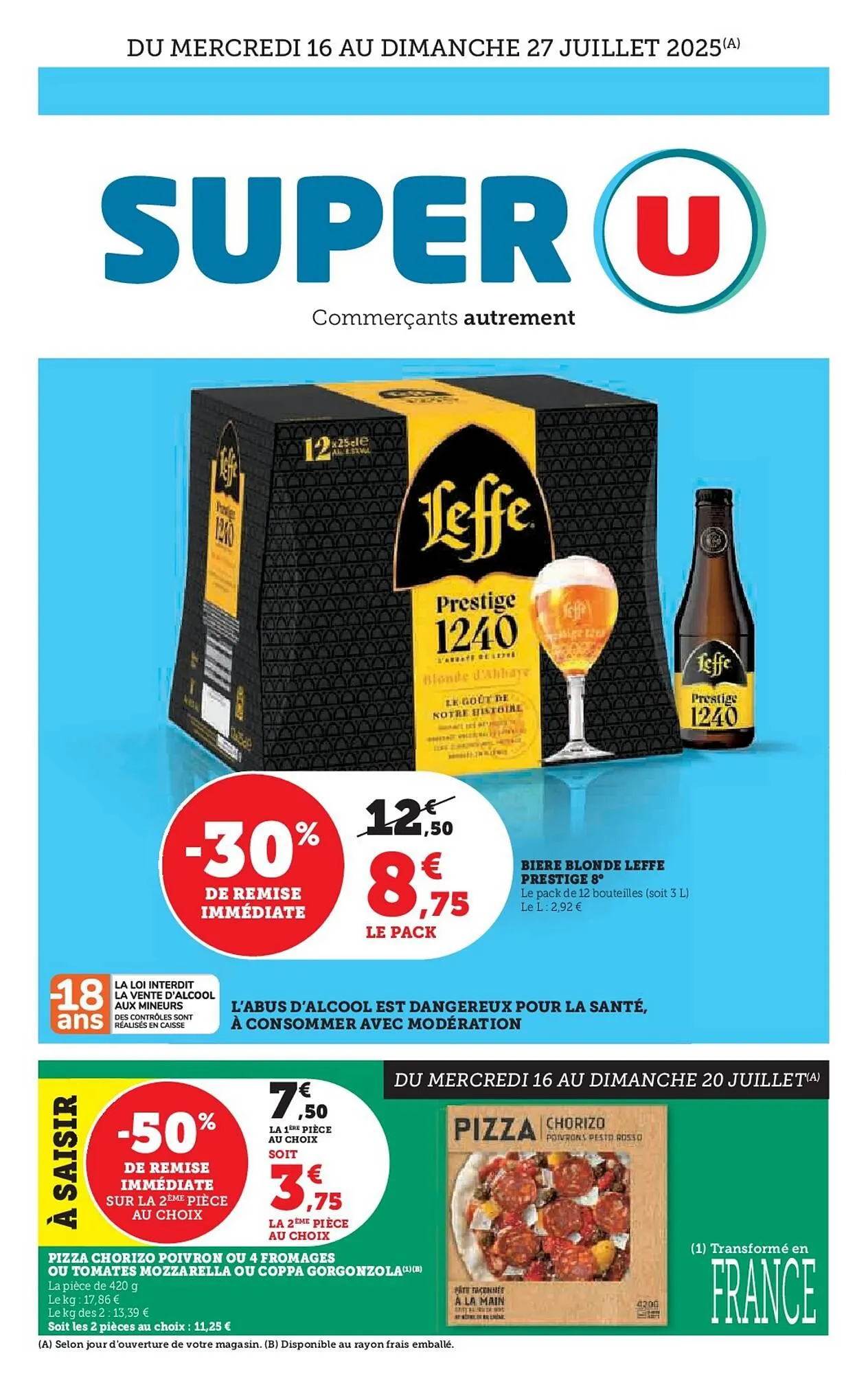 Catalogue Super U du 16 juillet au 27 juillet 2025 - Catalogue page 1