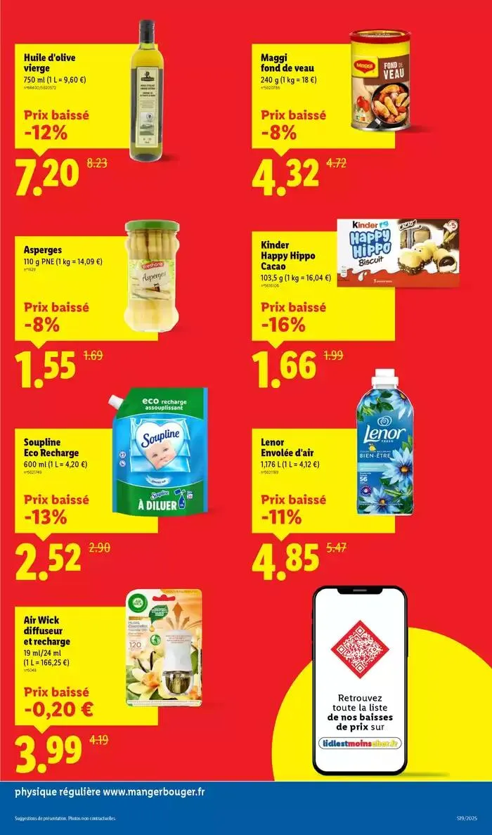 Profitez d'une baisse de prix dans les supermarchés Lidl sur vos produits du quotidien ! du 8 mai au 14 mai 2025 - Catalogue page 15