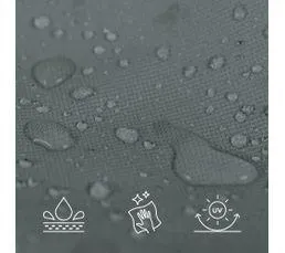 ICON Pouf Icon Inclinable à Dossier Haut Intérieur Extérieur, Salon, Jardin, Gris Anthracite, 84 X 84cm