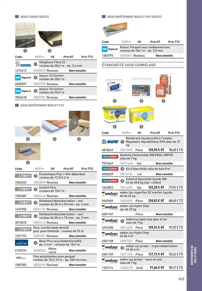 Matériaux 2025 du 1 janvier au 31 décembre 2025 - Catalogue page 365