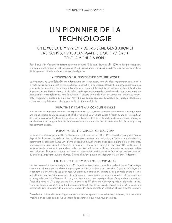 Lexus LM du 27 mars au 27 mars 2026 - Catalogue page 12