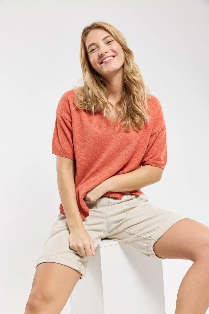 Pull léger Suzanne - lin et coton