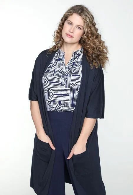 Long cardigan en viscose