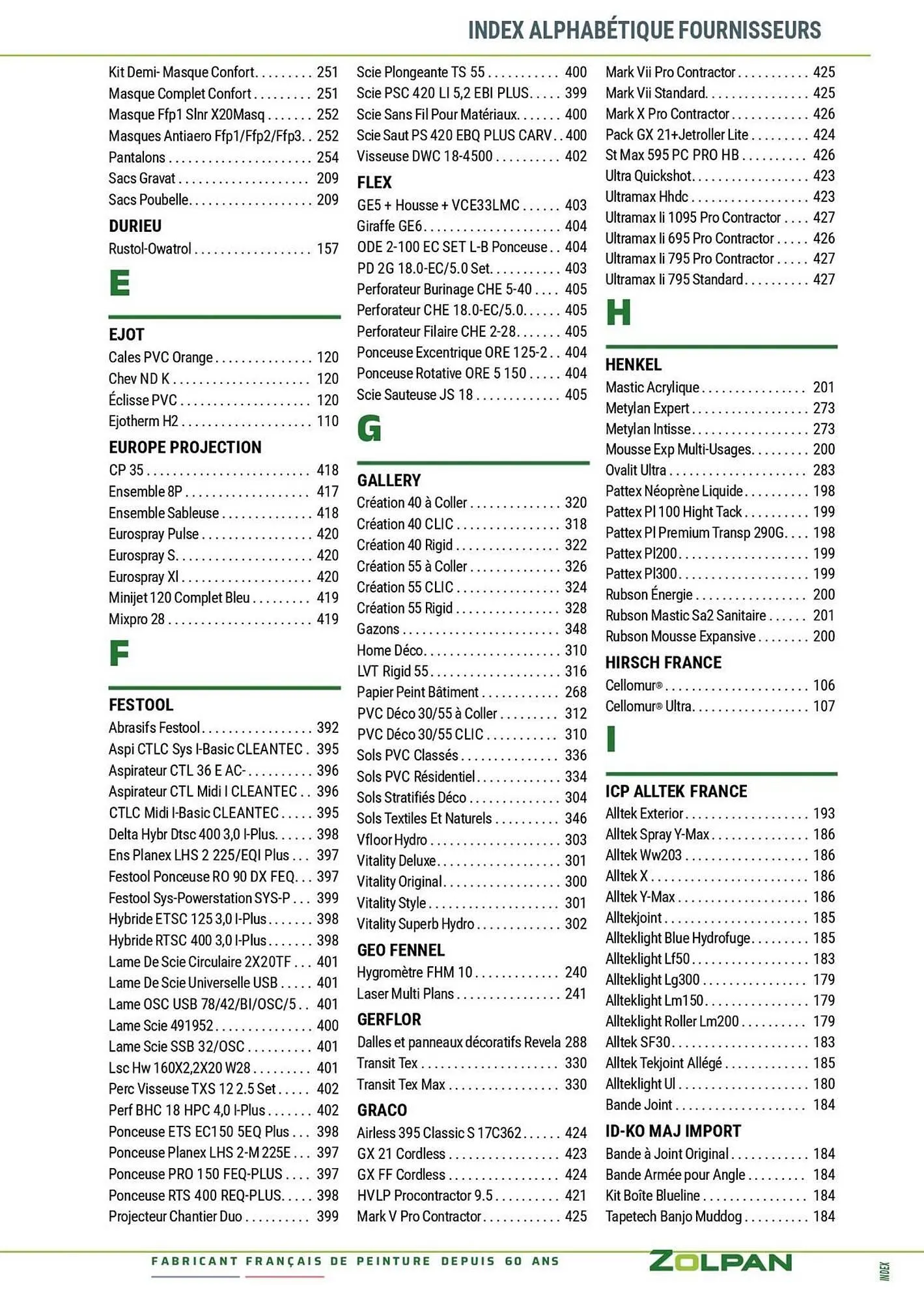 Catalogue Zolpan du 13 janvier au 31 décembre 2025 - Catalogue page 429