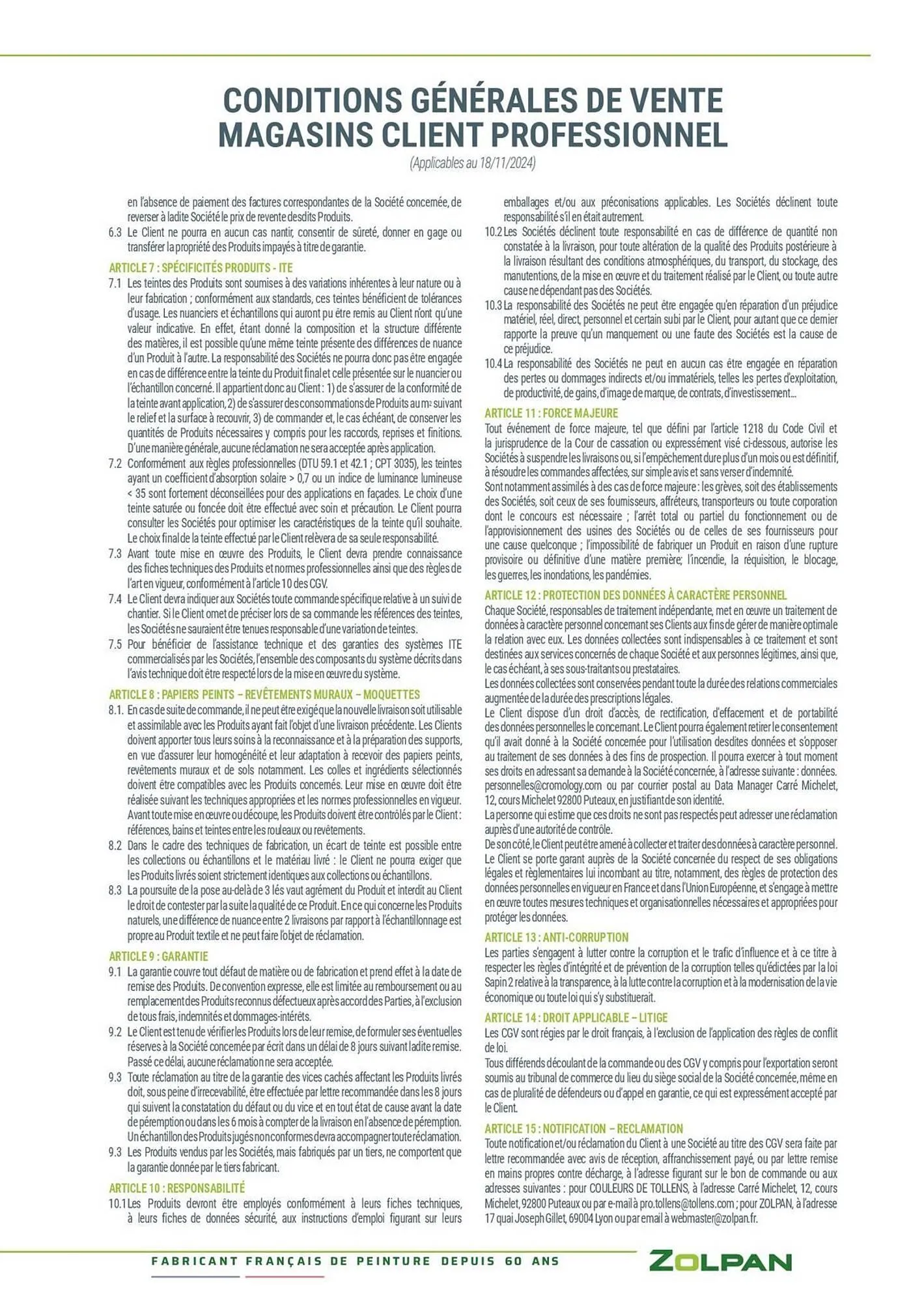 Catalogue Zolpan du 13 janvier au 31 décembre 2025 - Catalogue page 433