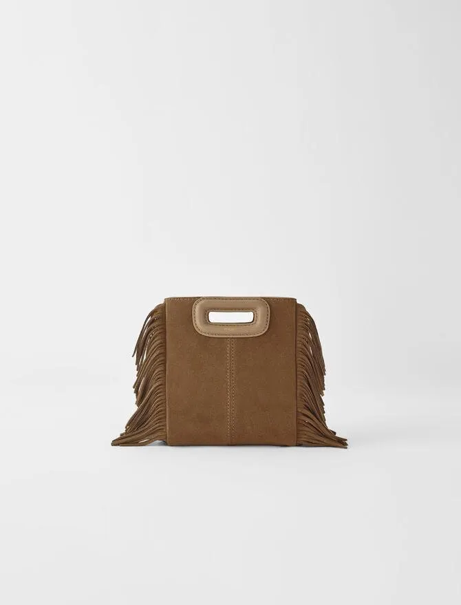 Sac M mini en suède avec chaîne