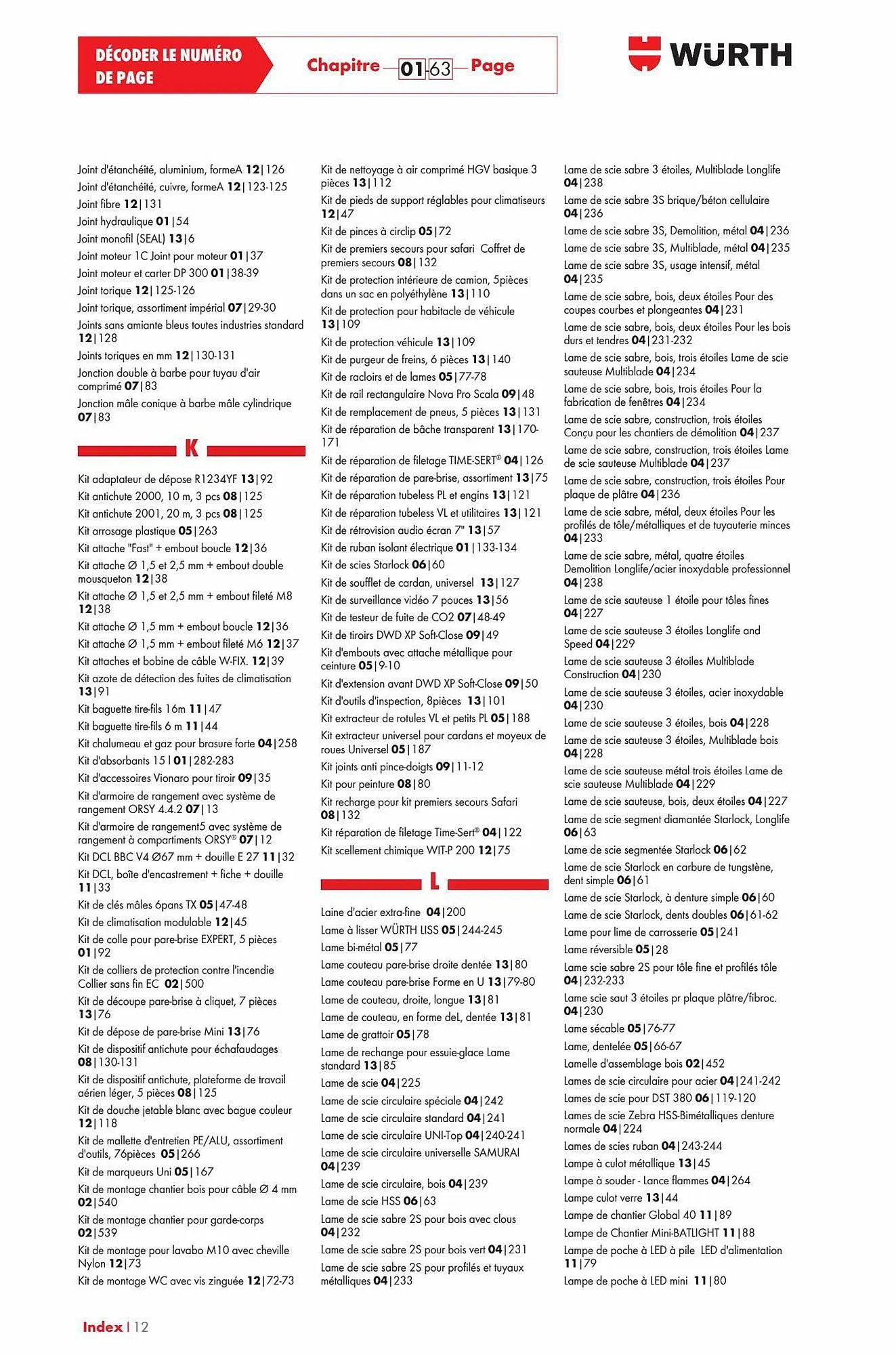 Catalogue Würth du 29 décembre au 31 décembre 2023 - Catalogue page 89