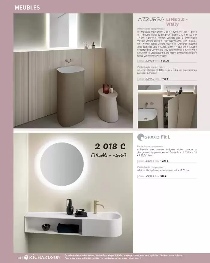 SALLE DE DE BAINS ET CARRELAGE 2025 du 11 avril au 31 décembre 2025 - Catalogue page 90