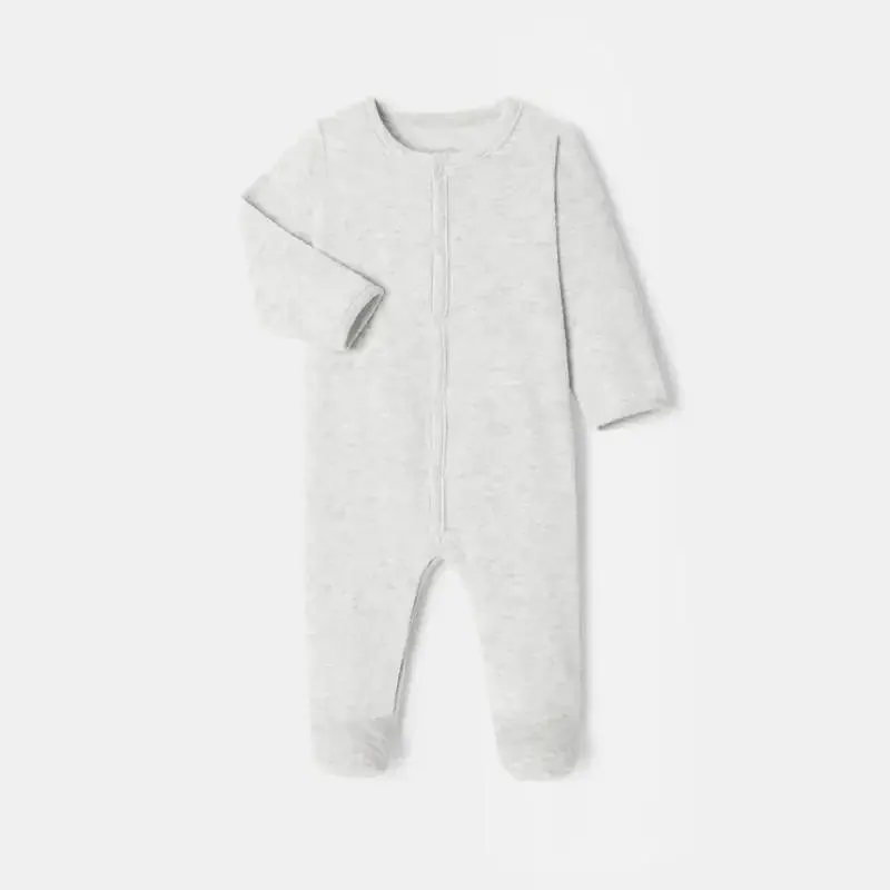 Pyjama en velours côtelé écru chiné naissance Absorba