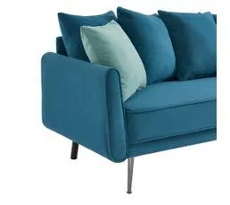 Canapé 3 places CALLISTO tissu bleu