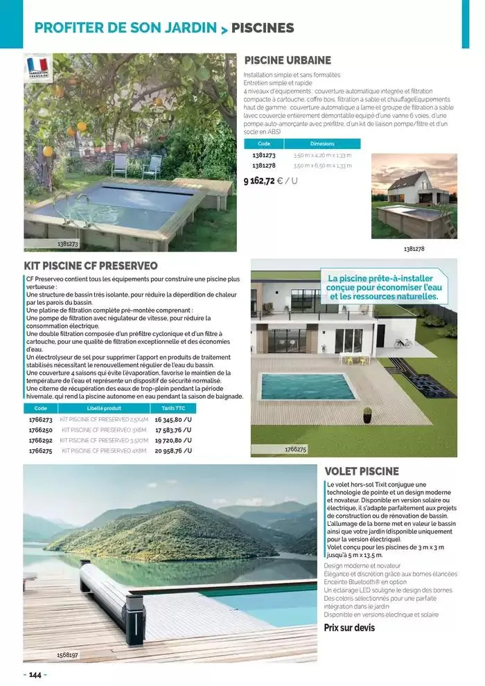 Aménagements Extérieurs 2025 du 30 avril au 31 décembre 2025 - Catalogue page 144