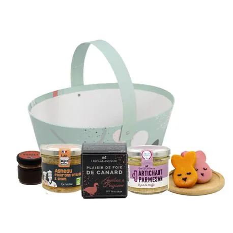Panier garni "Du bonheur à partager" - Collection Printemps-Pâques