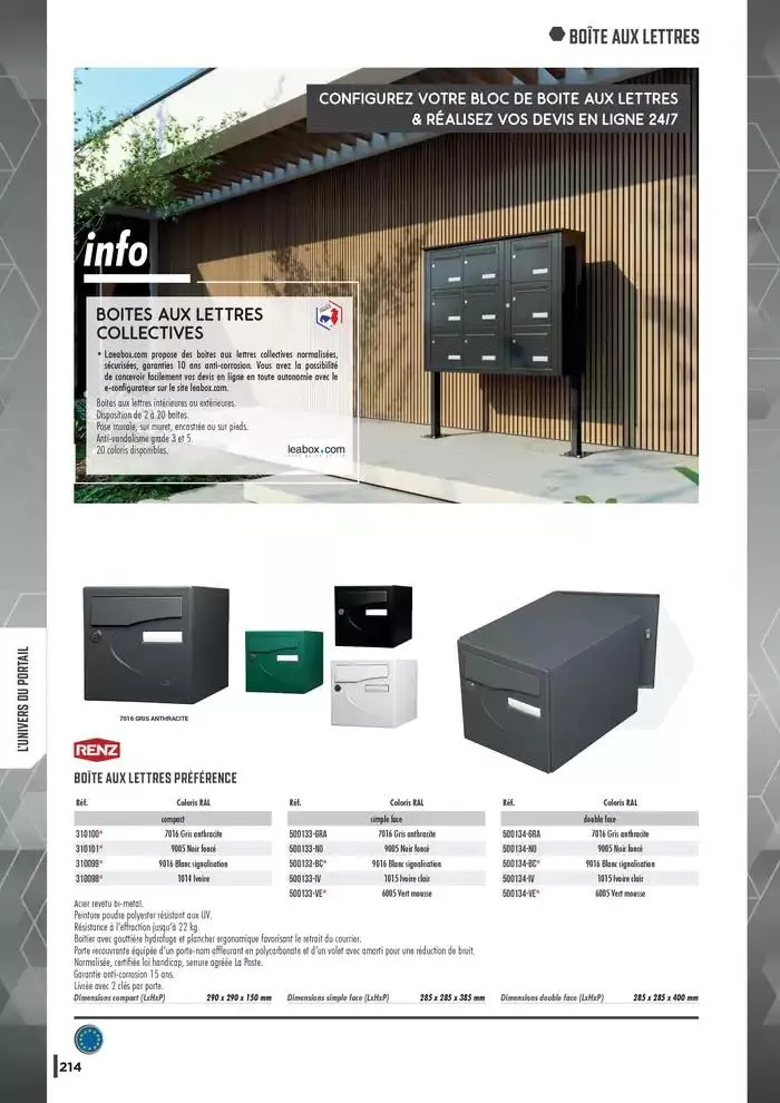 Guide Quincaillerie Serrurerie 2025 - 2026 du 1 avril au 1 avril 2026 - Catalogue page 216