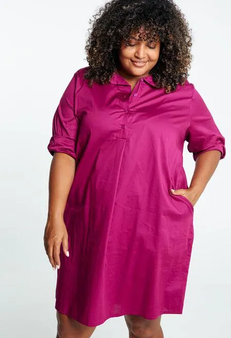 Robe tunique chemise unie