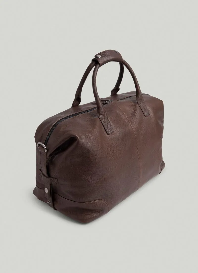 SAC DE VOYAGE EN CUIR TEXTURÉ