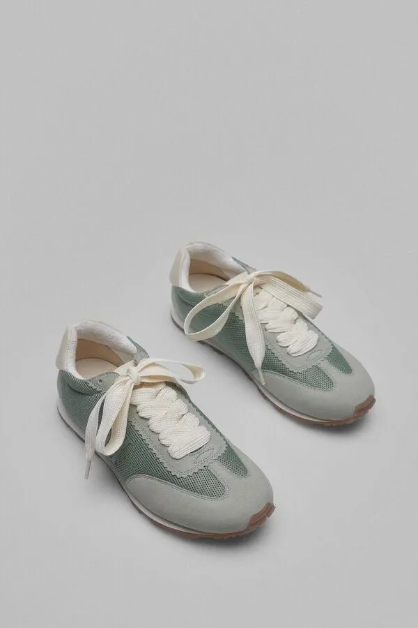 Zapatilla ballet verde agua