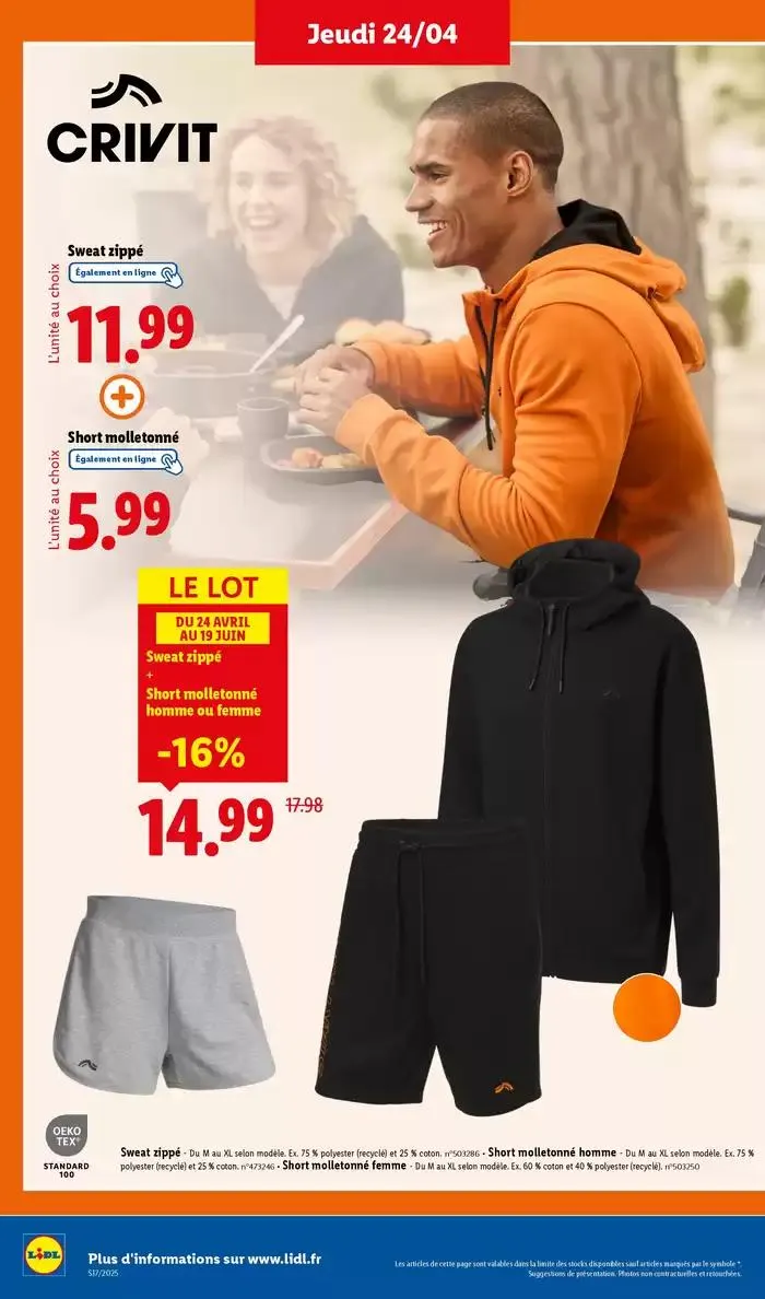 Ne manquez pas les ventes de jardinage et textile ce jeudi chez Lidl du 21 avril au 24 avril 2025 - Catalogue page 26