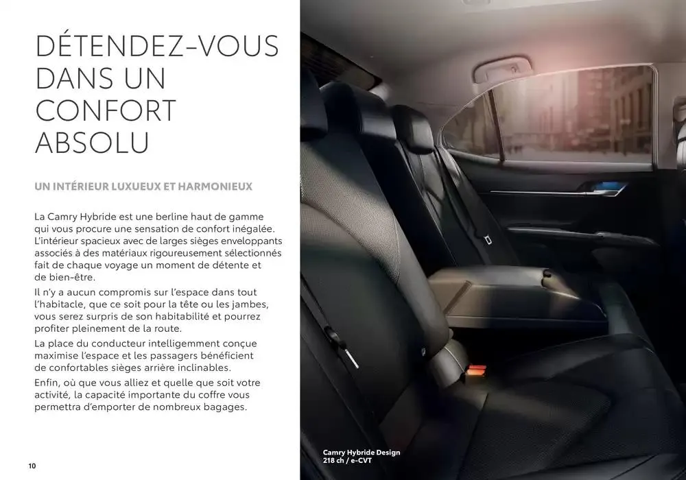 Toyota Camry  du 22 janvier au 22 janvier 2026 - Catalogue page 10
