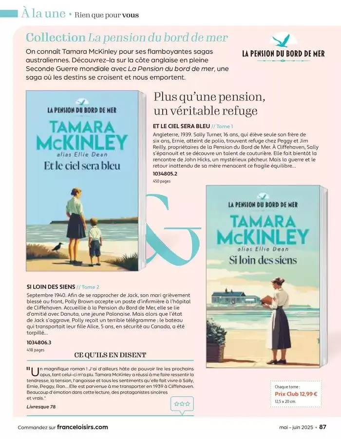 Mai - Juin 2025 du 30 avril au 30 juin 2025 - Catalogue page 87