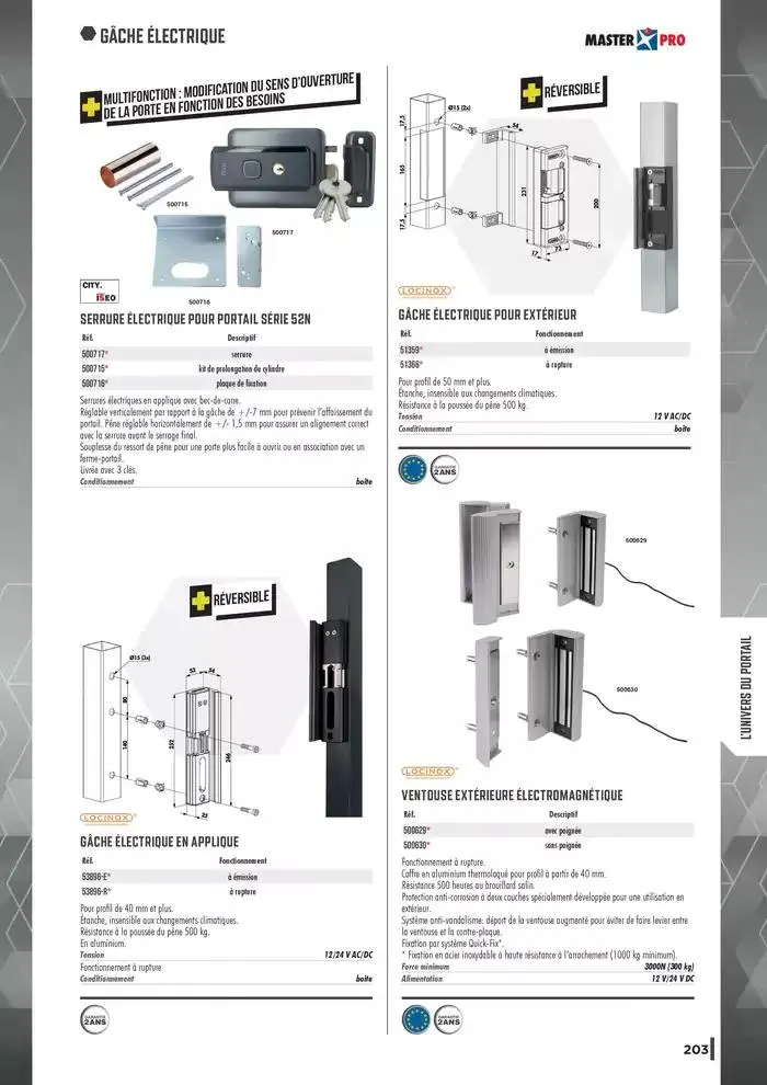 Guide Quincaillerie Serrurerie 2025 - 2026 du 1 avril au 1 avril 2026 - Catalogue page 205