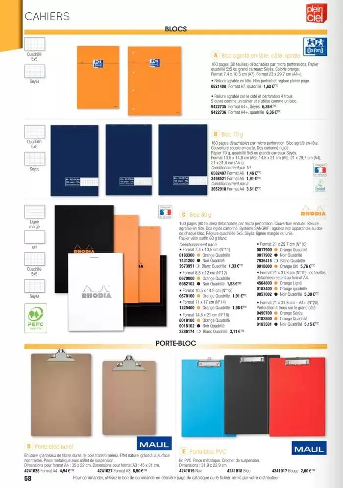 Écoles et loisirs 2025 du 1 janvier au 31 décembre 2025 - Catalogue page 58