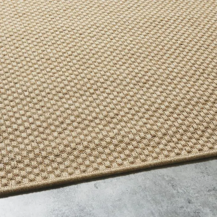 Alfombra de polipropileno beige trenzado 180x270