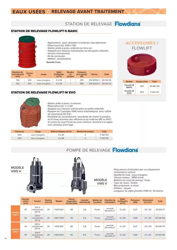 ASSAINISSEMENT NON COLLECTIF ET GESTION DES EAUX PLUVIALES du 4 mars au 31 décembre 2025 - Catalogue page 46