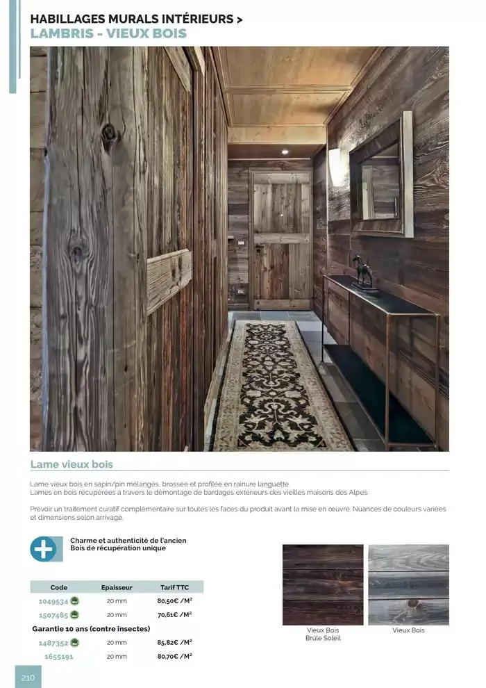 BOIS PANNEAUX 2025 2026 du 30 avril au 31 décembre 2026 - Catalogue page 210