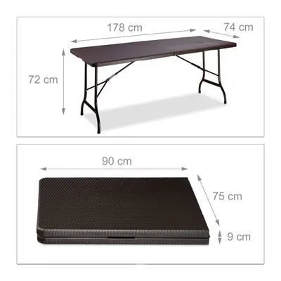 Table de jardin pliable BASTIAN
