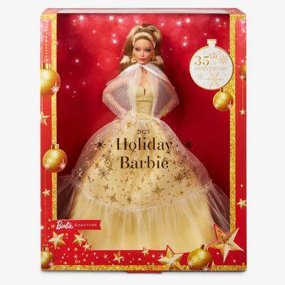 BARBIE JOYEUX NOËL CHÂTAIN 35E ANNIVERSAIRE