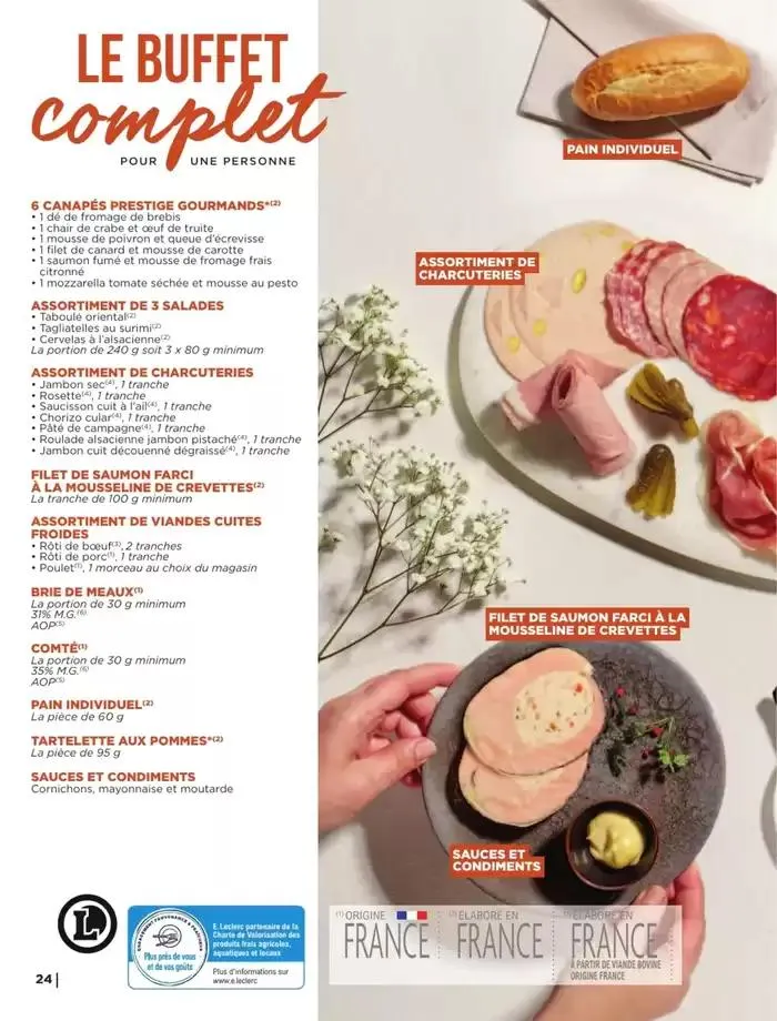 CARTE TRAITEUR PERMANENTE - MIXTE du 9 mai au 31 décembre 2025 - Catalogue page 24