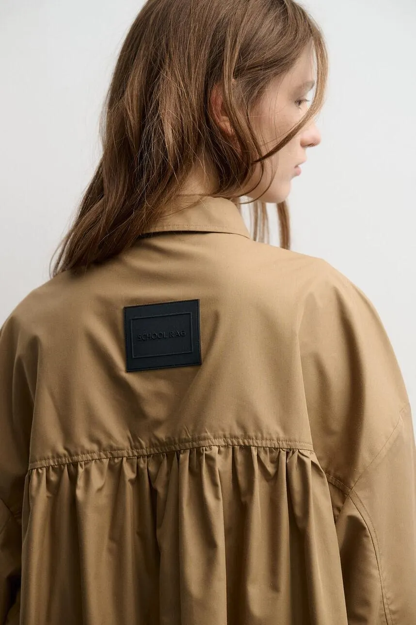 Chemise oversize en popeline CACHOU