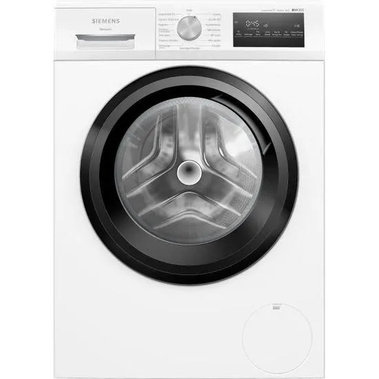 Lave-linge hublot SIEMENS WM14N248FR iQ300 - 8 kg - Induction - L60cm - 1400 trs/min - Classe A - Vapeur- Blanc