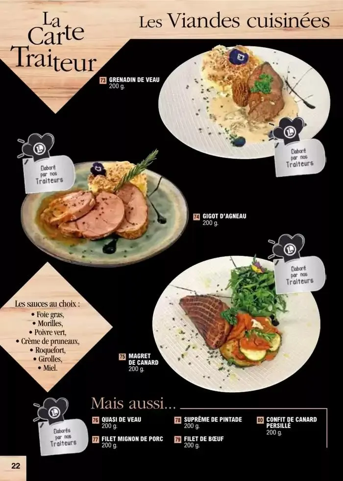 Carte traiteur permanente du 2 janvier au 30 novembre 2025 - Catalogue page 14