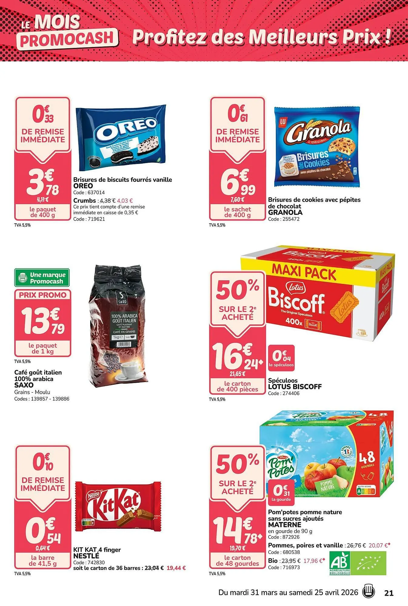 Catalogue Promocash du 31 mars au 25 avril 2026 - Catalogue page 21