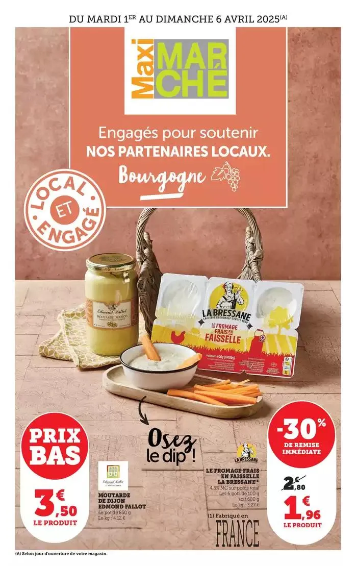 Engagés pour soutenir NOS PARTENAIRES LOCAUX. du 31 mars au 6 avril 2025 - Catalogue page 1