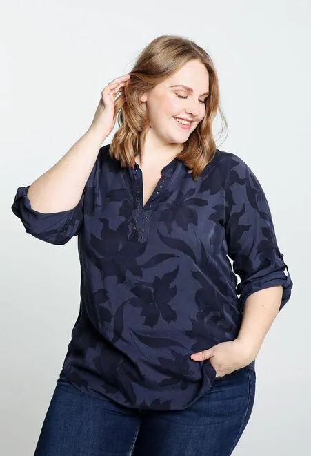 Blouse bicolore en tencel