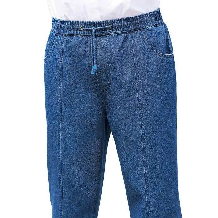 Jean denim taille élastiquée