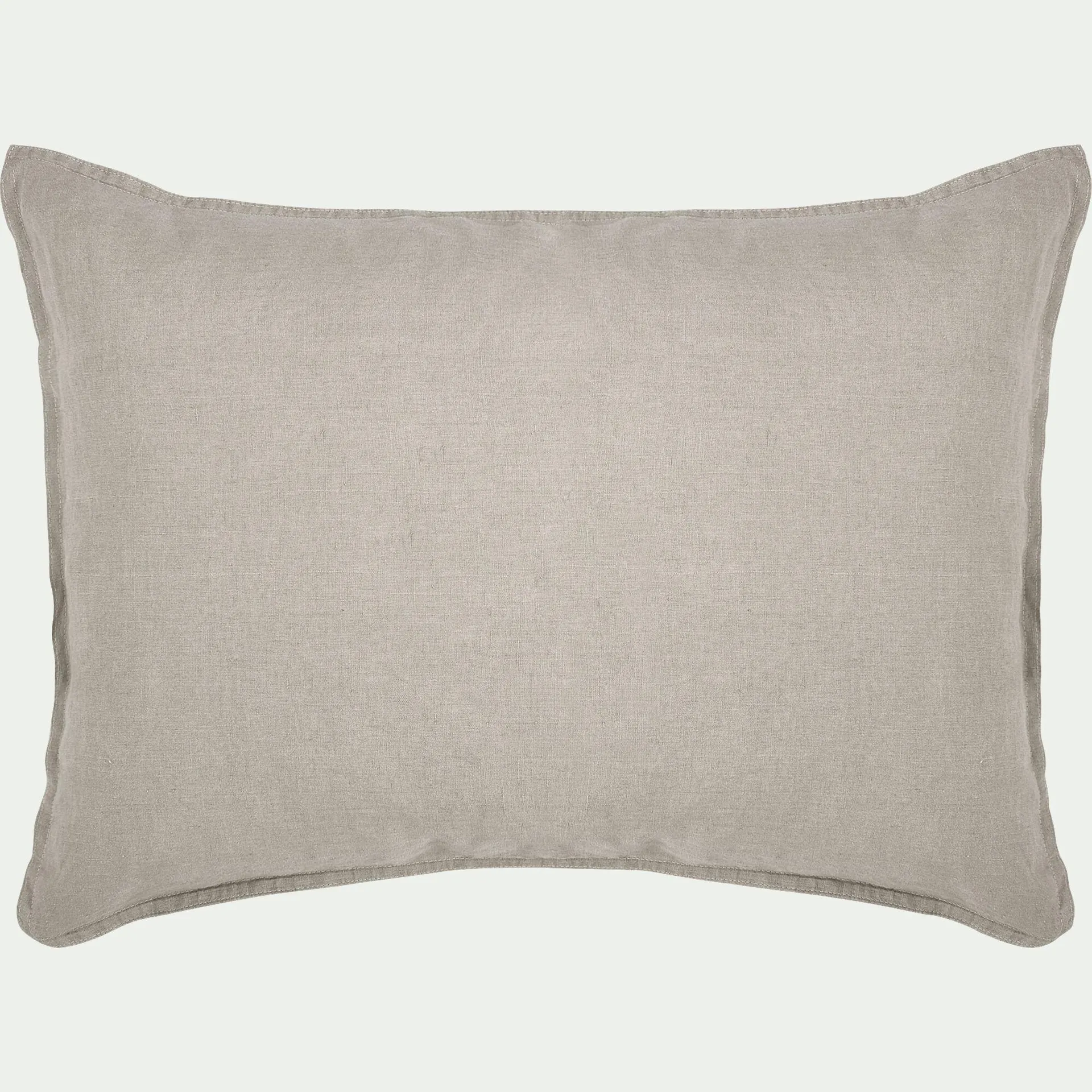Lot de 2 taies d'oreiller en lin lavé - beige 50x70cm