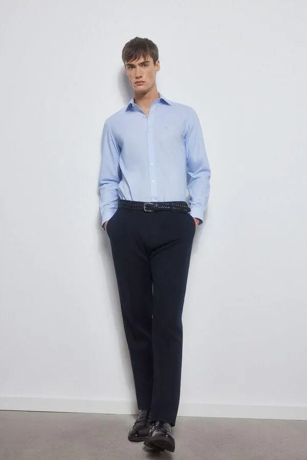 Camisa vestir cuadros non iron + antimanchas