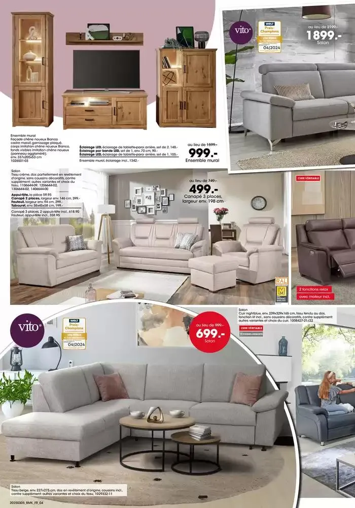 ACTION ANNIVERSAIRE MÖBEL MARTIN du 5 mars au 18 mars 2025 - Catalogue page 4