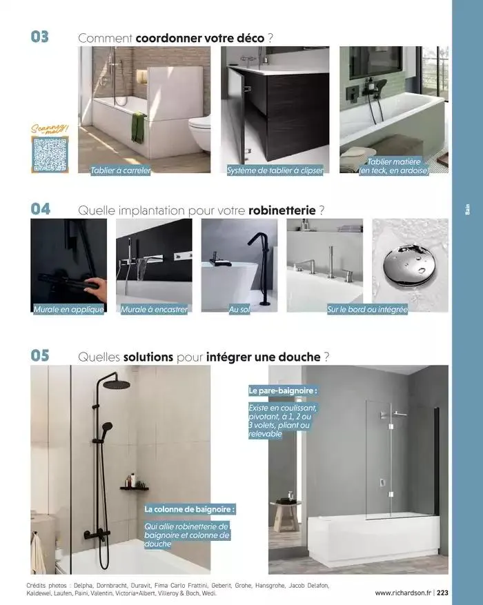 SALLE DE DE BAINS ET CARRELAGE 2025 du 11 avril au 31 décembre 2025 - Catalogue page 225