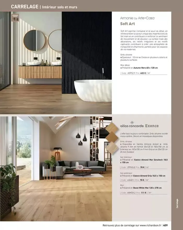 SALLE DE DE BAINS ET CARRELAGE 2025 du 11 avril au 31 décembre 2025 - Catalogue page 411