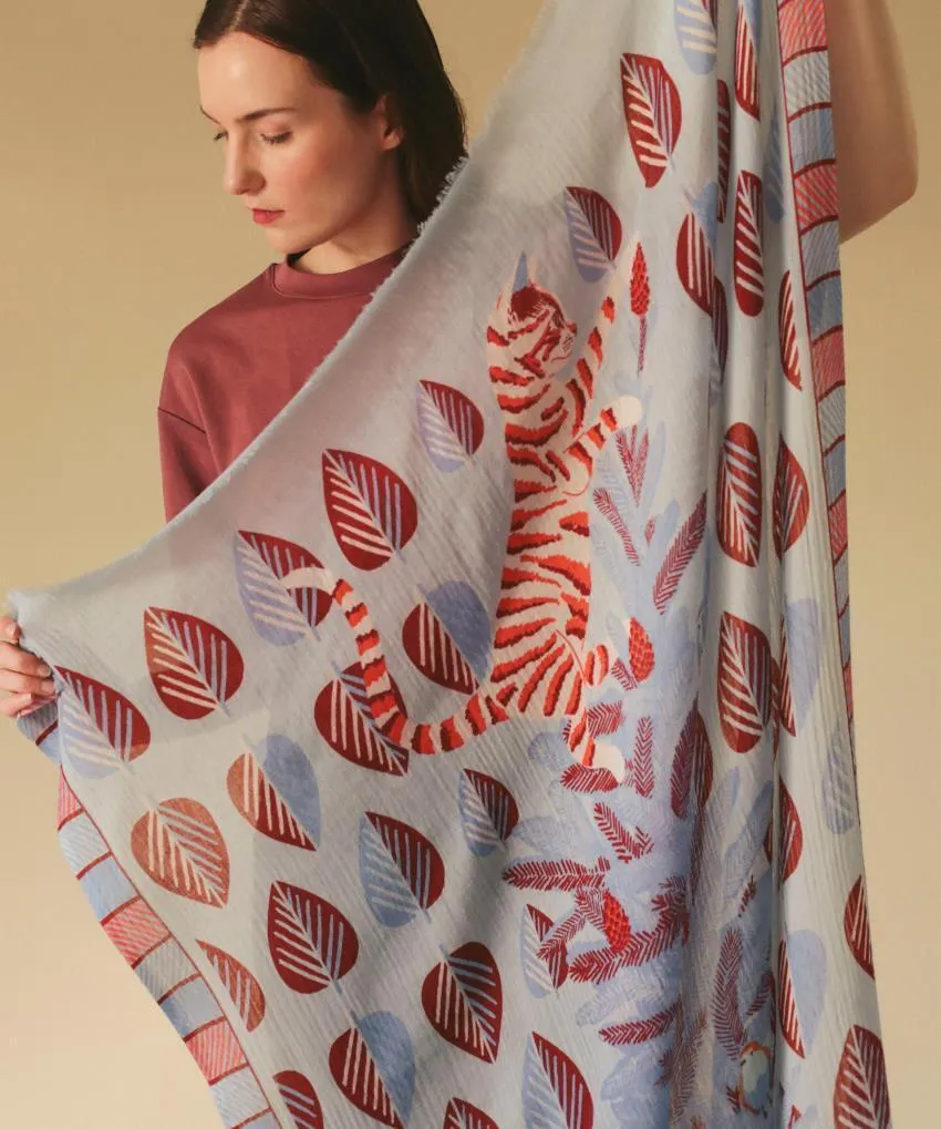 Châle en laine Joyeux Sapin