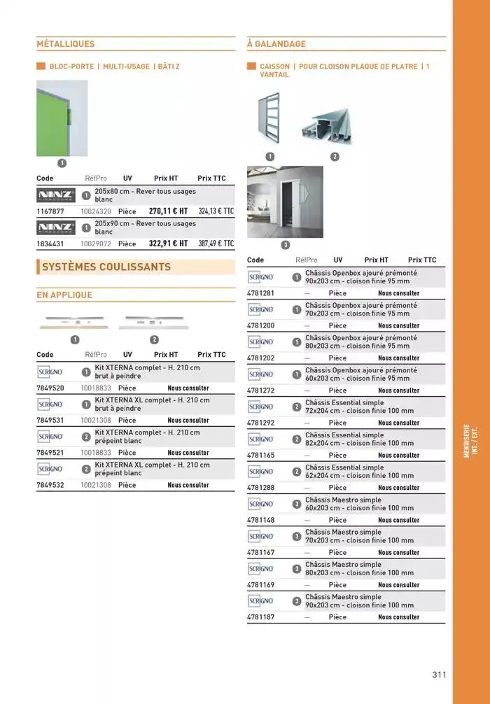Matériaux 2025 du 1 janvier au 31 décembre 2025 - Catalogue page 311