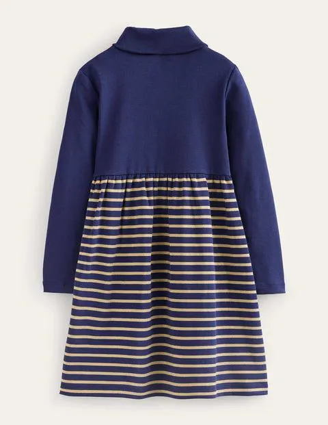 Robe à col roulé en jersey